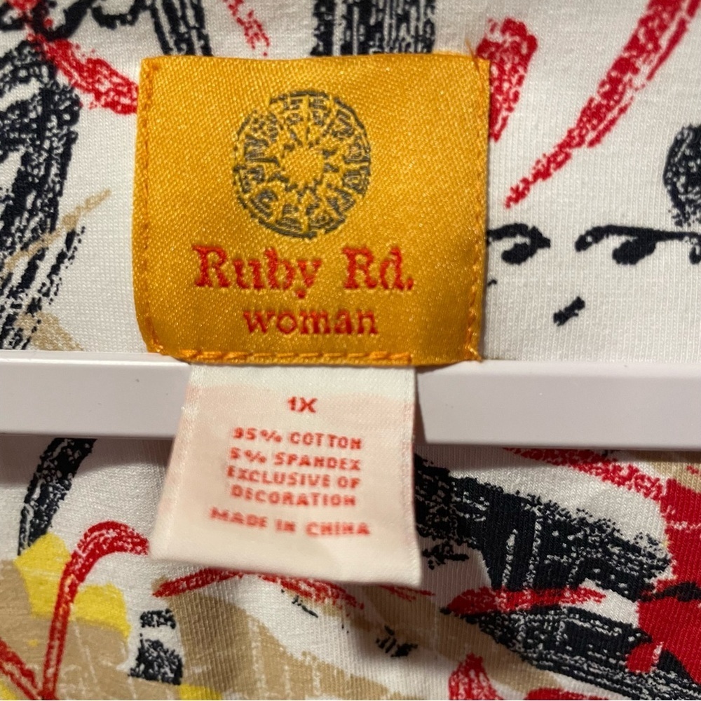 Ruby Red “Shore Thing” women’s multi color top NWT size 1x - Picture 4 of 11